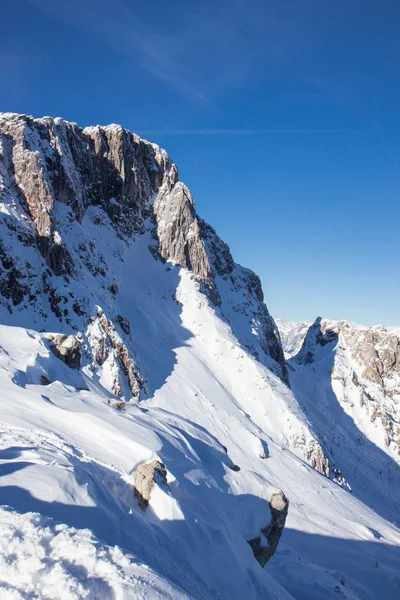 Vista da estância de esqui de Nassfele, Alpes austríacos — Fotografia de Stock