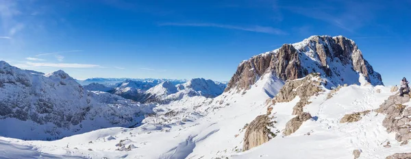 Visa av Nassfele skidorten, österrikiska Alperna — Stockfoto
