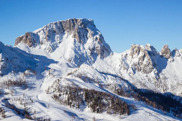 Weergave van Nassfele skigebied, Oostenrijkse Alpen — Stockfoto