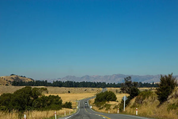 Snelweg Weg Door Regio Van Canterbury Nieuw Zeeland — Stockfoto