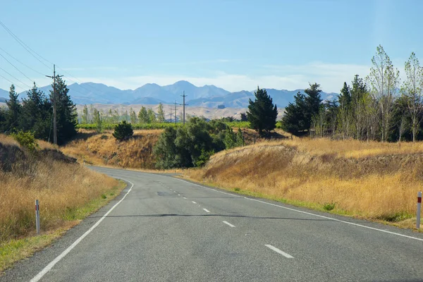 Highway Road Canterbury Region New Zealand — Stock Photo, Image