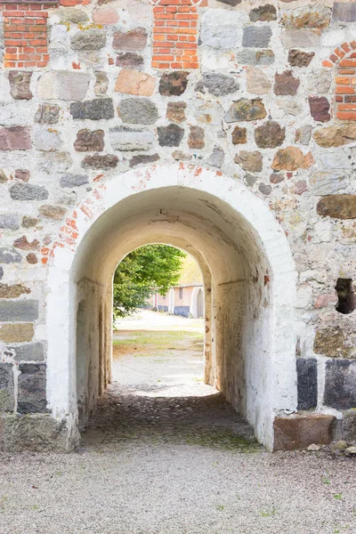 Entrada Castillo Medieval Borgeby Sur Suecia — Foto de Stock