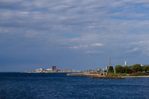 Malmö Şehir Isveç Tarafından Oresund Görünümü — Stok fotoğraf