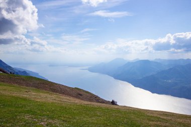 Lake Garda Monte Baldo, İtalya'dan görünüm