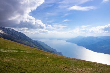 Lake Garda Monte Baldo, İtalya'dan görünüm