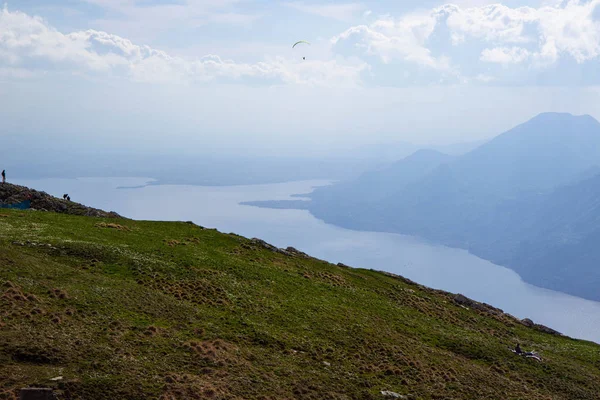 Widok Jezioro Garda Monte Baldo Włochy — Zdjęcie stockowe