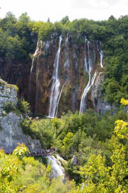 Plitvice Gölleri Ulusal Parkı 'nda Şelale
