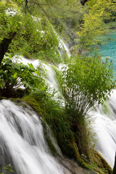 Waterfalls in the Plitvice lakes National Park — Stock Photo, Image