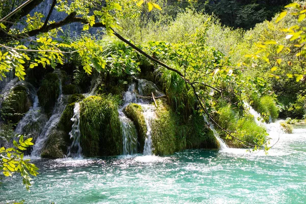 Waterfalls in the Plitvice lakes National Park Royalty Free Stock Photos