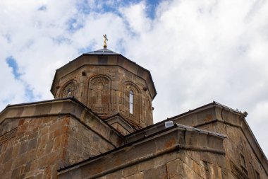 Gergeti kilise. Cminda Sameba, Stepantsminda. Gürcistan 