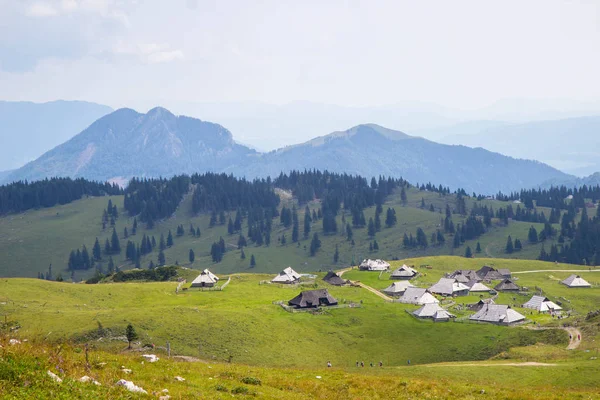 Schöner blick auf velika planina in slowenien — Stockfoto