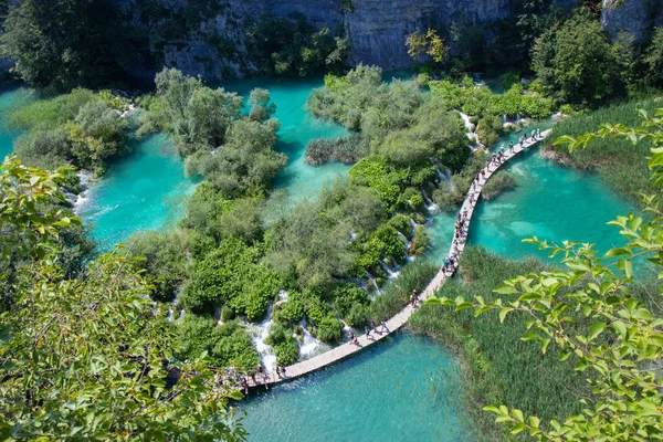 Aerial view of Plitvice Lakes National Park — Stock Photo, Image