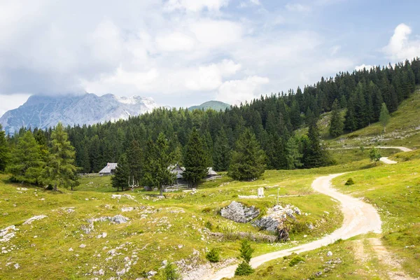 Blick auf die slowenischen Alpen von velika planina — Stockfoto