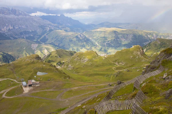 Dolomites, Italy - View from Sass Pordoi, Arabba-Marmolada, Val Di Fassa — Stock Photo, Image