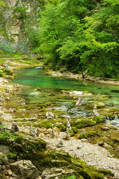 Vintgar Gorge - famous walk in Slovenia, Julian Alps — Stock Photo, Image