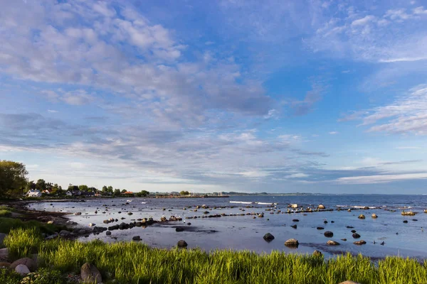 Vista da costa do mar Báltico, região de Scania, Suécia — Fotografia de Stock