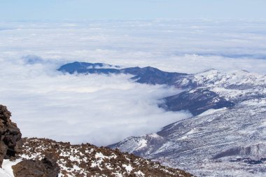 Volkan Teide Ulusal Parkı'nda Çöl Manzarası, Tenerife, İspanya