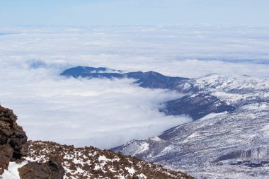 Volkan Teide Ulusal Parkı'nda Çöl Manzarası, Tenerife, İspanya