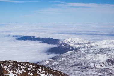 Volkan Teide Ulusal Parkı'nda Çöl Manzarası, Tenerife, İspanya