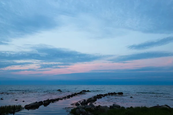 Sonnenuntergang über der Ostsee in Scania, Schweden — Stockfoto