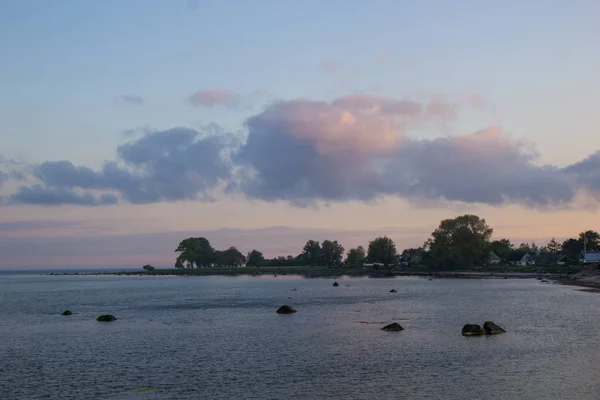 Sunset over the Baltic sea in Scania, Sweden — Stock Photo, Image