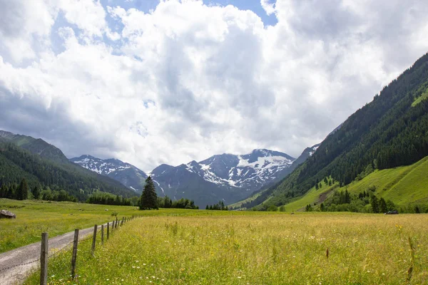 Letní výhled na rakouské Alpy v Tyrolsku — Stock fotografie