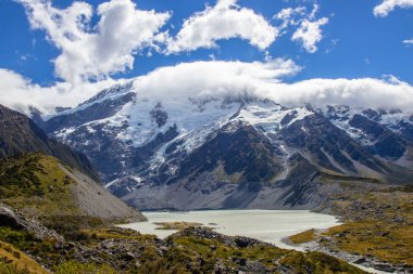 Hooker vadi parça, Aoraki milli parkı başında görünümü