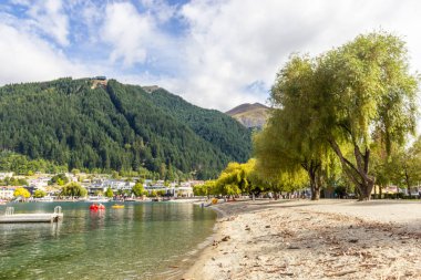 Queenstown, Nz Wakatipu gölünün göl kenarı