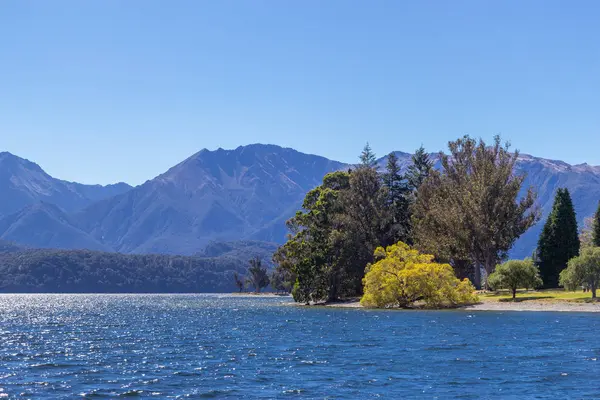 Widok na jezioro Te Anau, Fiordland, Nowa Zelandia — Zdjęcie stockowe