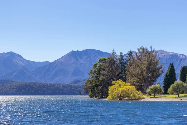 Widok na jezioro Te Anau, Fiordland, Nowa Zelandia — Zdjęcie stockowe