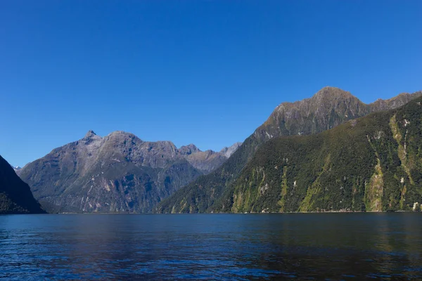 Vista del famoso Mildford Sound, fiordo en Nueva Zelanda — Foto de Stock