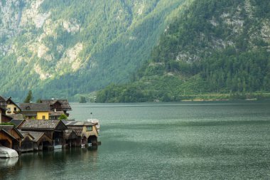 Avusturya ünlü Hallstatt köyünün görünümü