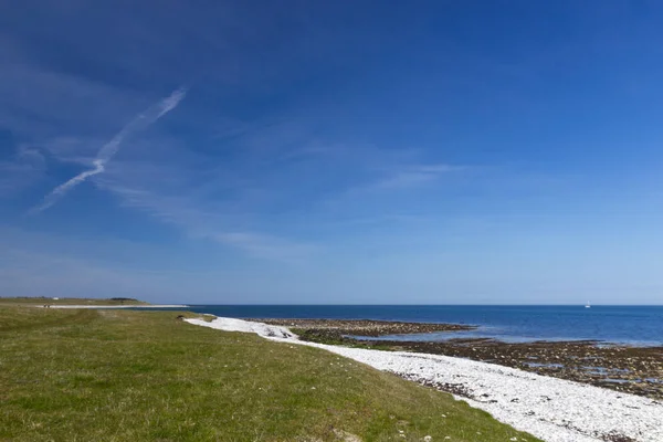 Sangstrup klint - weiße Klippen in djursland area, dänemark — Stockfoto