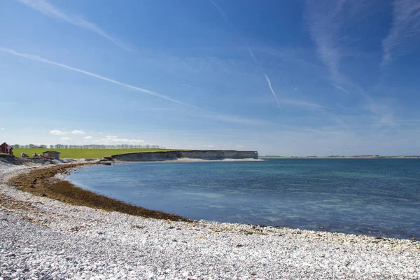 Sangstrup Klint - falaises blanches dans la région de Djursland, Danemark — Photo