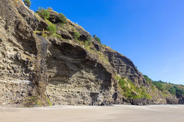 Vue sur la plage ensoleillée de Piha, Nouvelle-Zélande — Photo