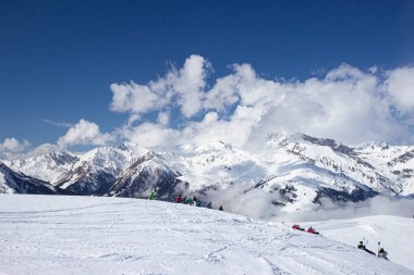 Mayrhofen kayak merkezi görünümü, Avusturya Alpleri