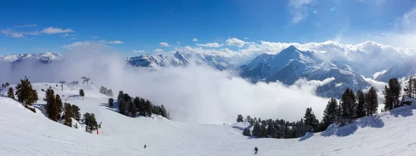 奥地利阿尔卑斯山的迈尔霍芬滑雪胜地景观 — 图库照片