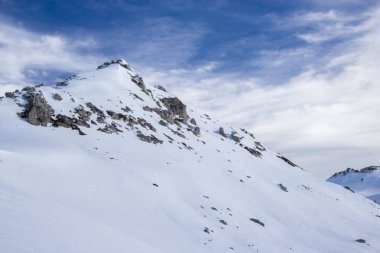 kış aylarında Mayrhofen kayak merkezi görünümü, Avusturya