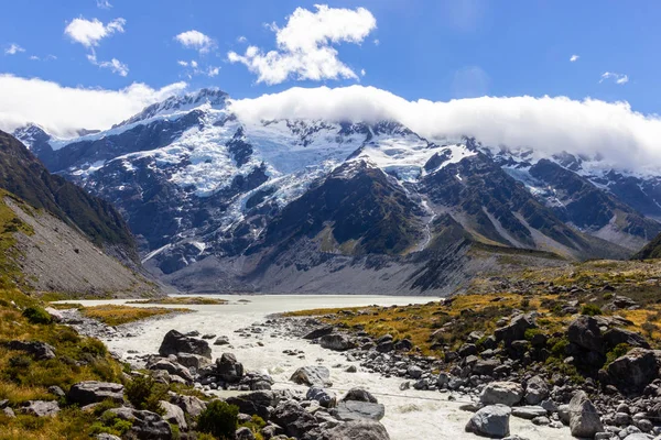 Hooker vadi parça, Aoraki milli parkı başında görünümü