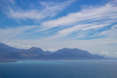 Kaikoura körfezinin havadan görünümü, Yeni Zelanda