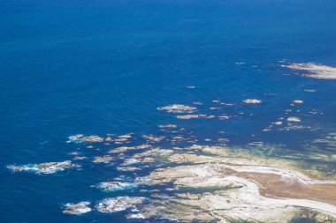 Kaikoura körfezinin havadan görünümü, Yeni Zelanda