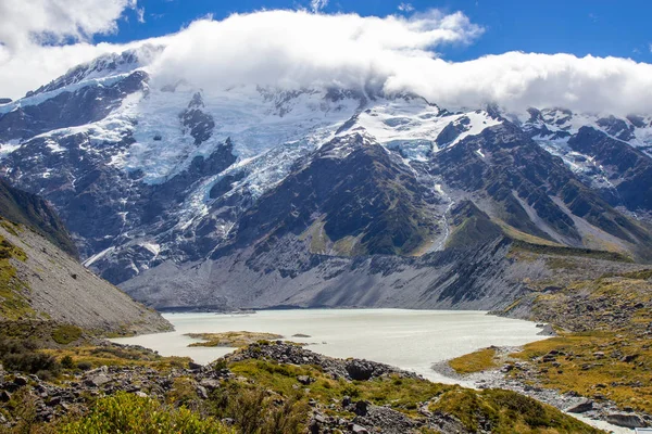 Hooker vadi parça, Aoraki milli parkı başında görünümü