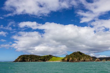 Bay of Islands teknesinden görünümü, Yeni Zelanda