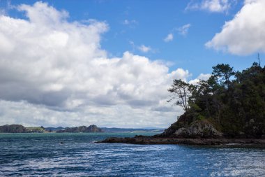 Bay of Islands teknesinden görünümü, Yeni Zelanda