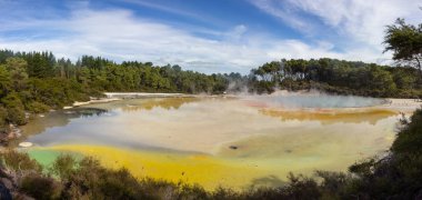 Champagne Pool aktif bir jeotermal alan, Yeni Zelanda