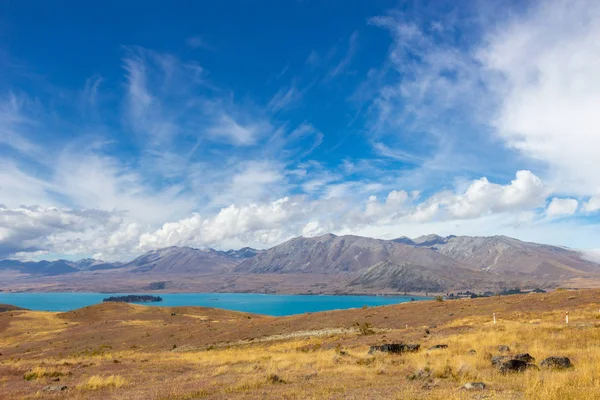 Vue du lac Tekapo depuis l'observatoire du mont John — Photo