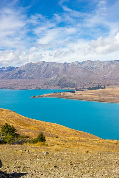 John Dağı gözlemevinden Tekapo Gölü manzarası — Stok fotoğraf