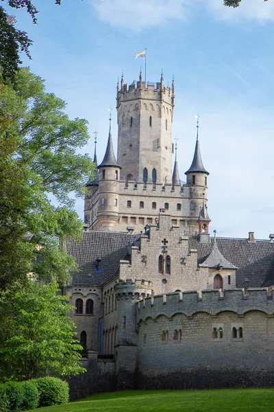 Exteriér hradu Marienburg nedaleko Hannovu, Německo — Stock fotografie