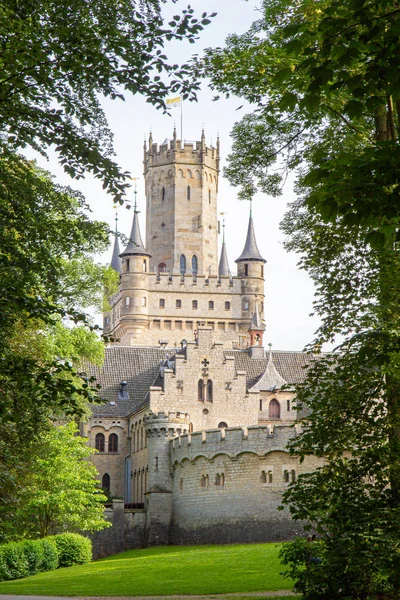 Exteriér hradu Marienburg nedaleko Hannovu, Německo — Stock fotografie