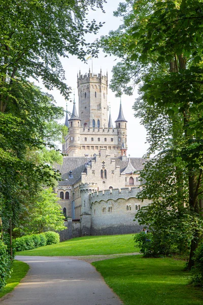 Exterior do castelo de Marienburg perto de Hanôver, Alemanha — Fotografia de Stock